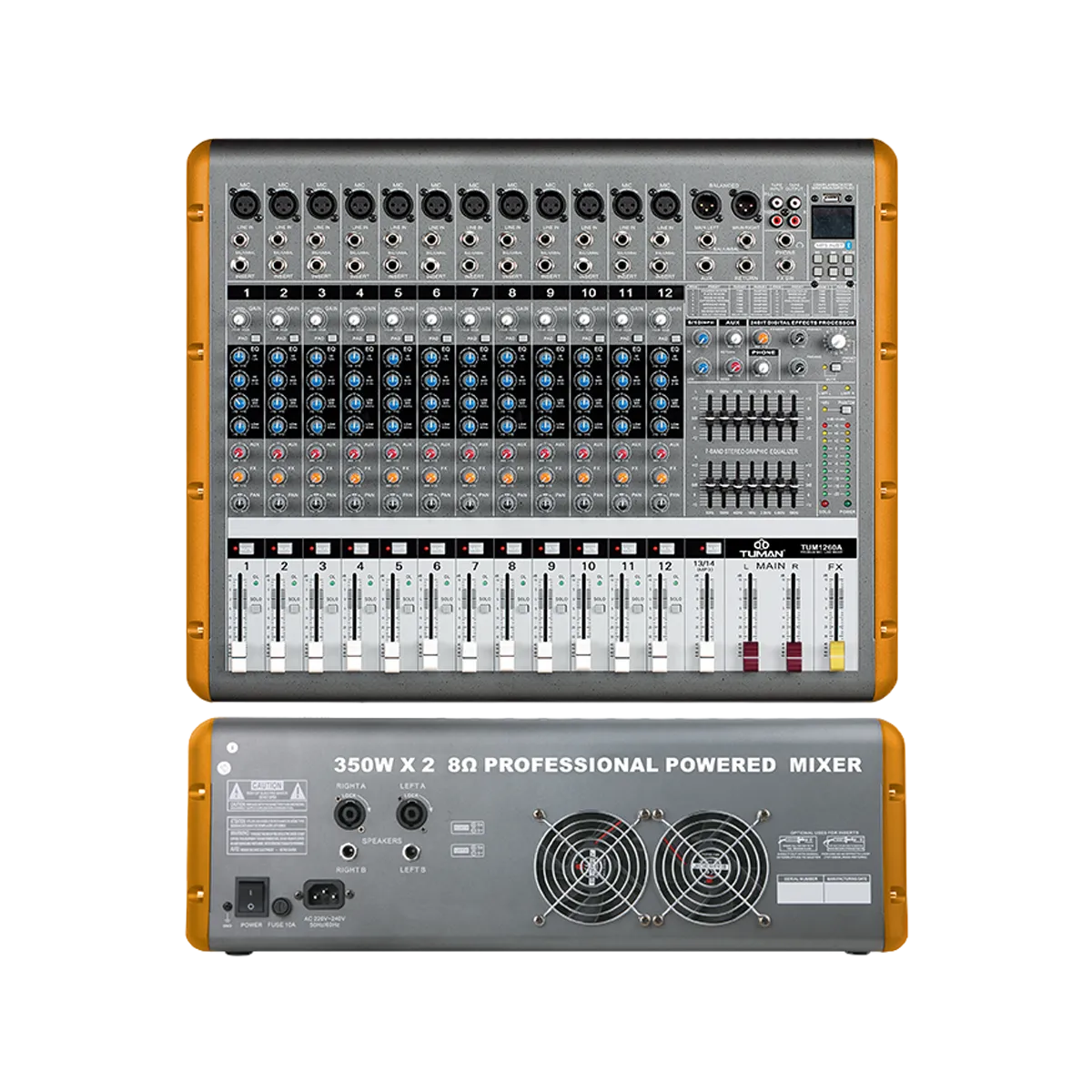 Consola amplificada de 12 canales